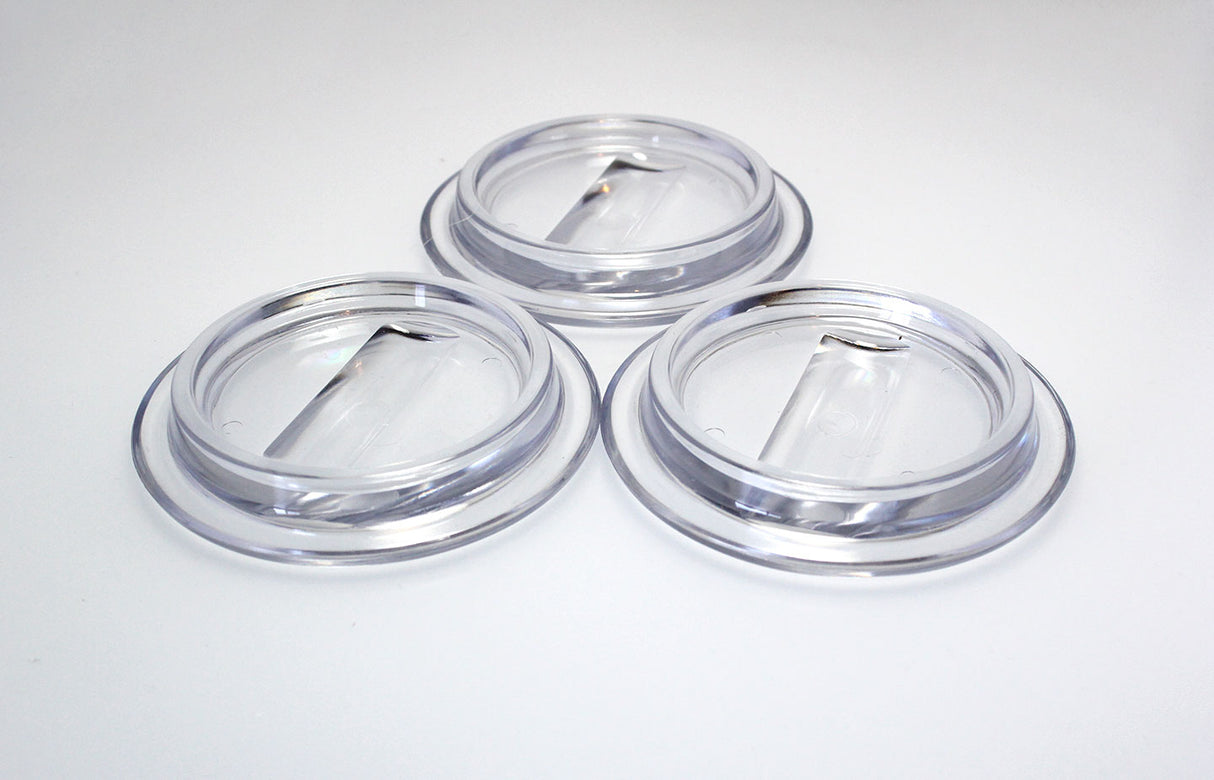 piano caster cups clear lucite set of 3
