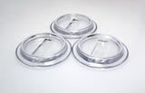 piano caster cups clear lucite set of 3