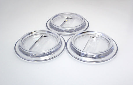 piano caster cups clear lucite set of 3