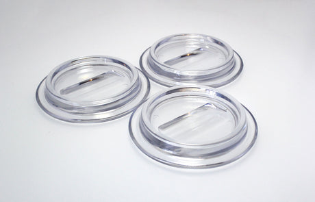 clear caster coasters