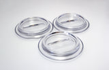clear caster cups made out of lucite