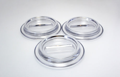 Clear lucite caster cups
