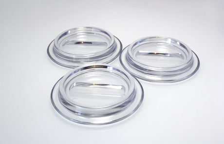 clear piano caster coasters
