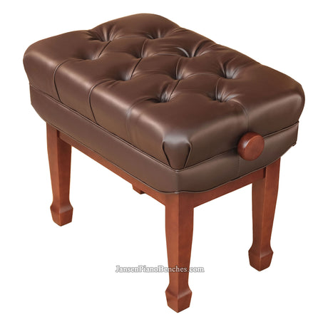 satin walnut concert piano bench adjustable