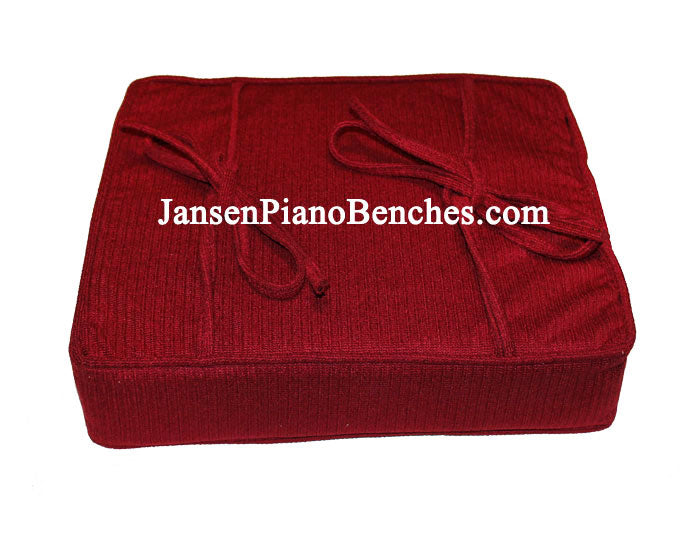 cranberrry piano bench booster cushion