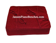 Load image into Gallery viewer, cranberrry piano bench booster cushion