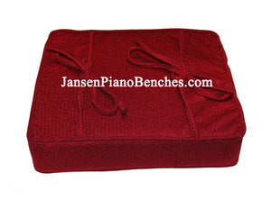 cranberrry piano bench booster cushion