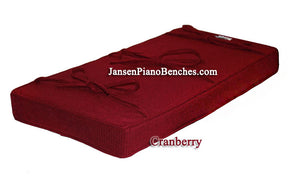 cranberry piano bench cushion