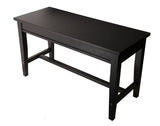 Black High Polish Piano Bench with Crossbar - Open Box