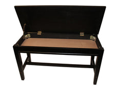 Load image into Gallery viewer, Black High Polish Piano Bench with Crossbar - Open Box