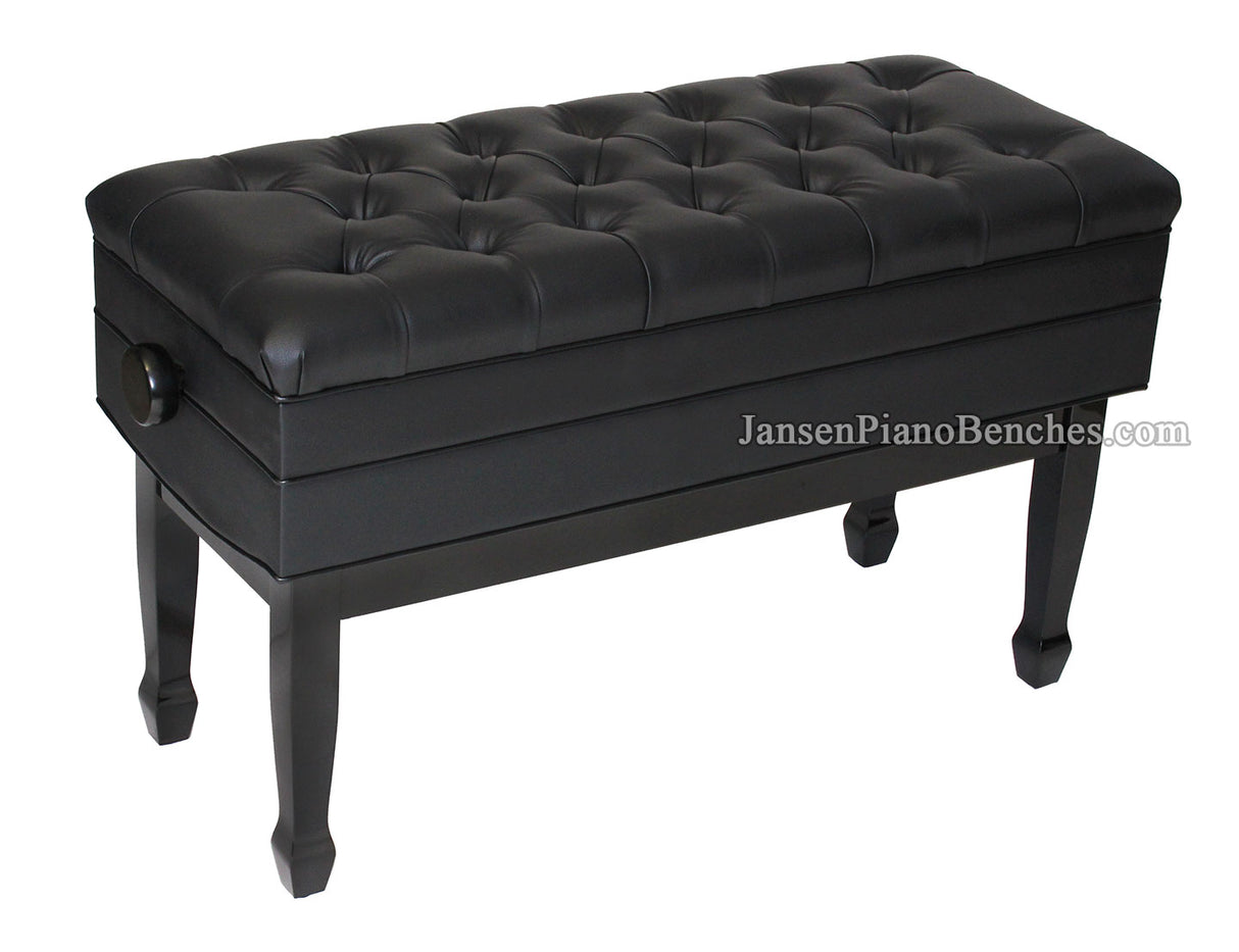 Duet artist bench with music storage compartment