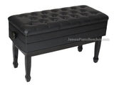 Duet artist bench with music storage compartment