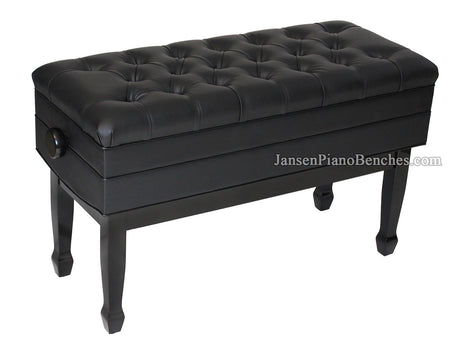 Duet artist bench with music storage compartment