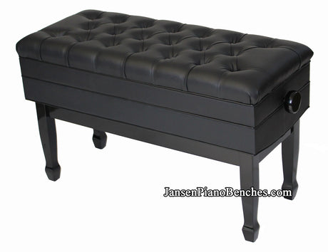 black high polish duet adjustable piano bench Steinway