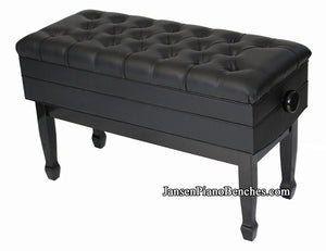 black high polish duet adjustable piano bench Steinway