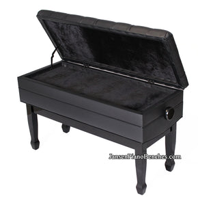 duet adjustable piano bench with storage