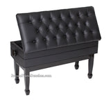duet piano bench adjustable height sheet music storage