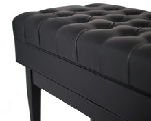 Load image into Gallery viewer, satin ebony piano bench padded adjustable
