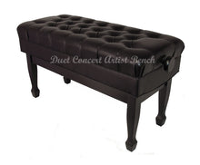 Load image into Gallery viewer, black duet adjustable artist piano bench