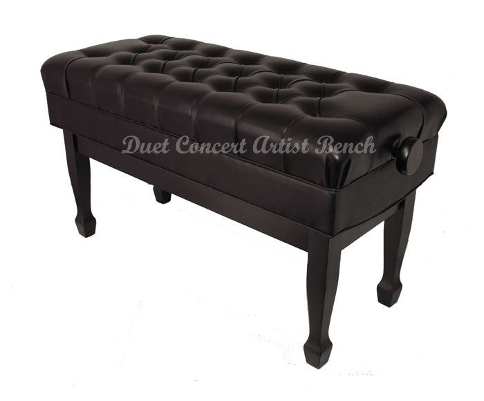 black duet adjustable artist piano bench