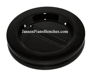 Jansen 5.5" grand piano caster cup high polish ebony
