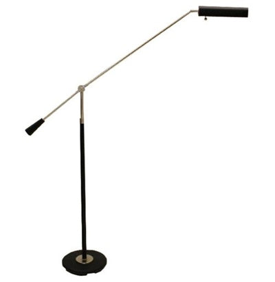Satin Nickel and Black finish Piano Floor Lamp House of Troy