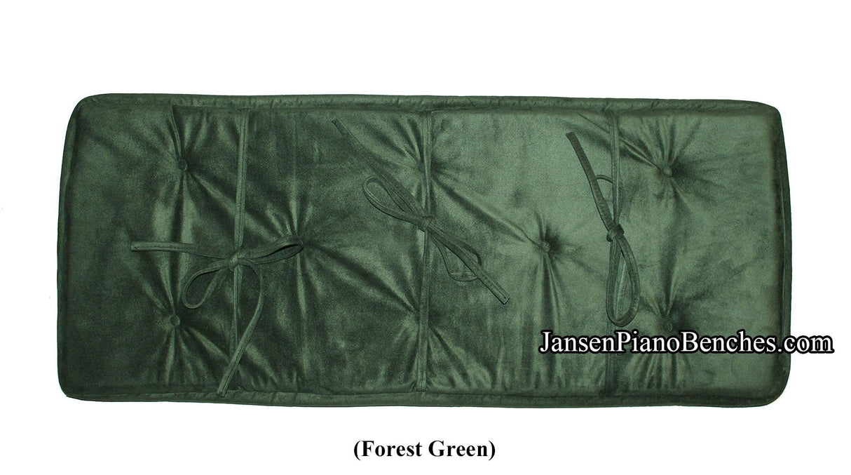 Jansen piano bench cushion forest green