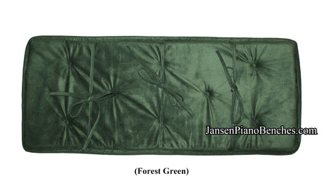 Jansen piano bench cushion forest green