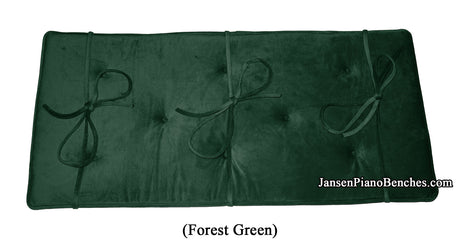 Forest Green piano bench cushion padding