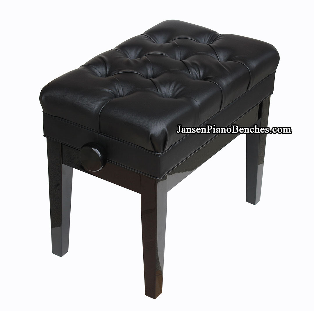 Adjustable Piano Bench with Music Storage Compartment