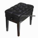 Adjustable Piano Bench with Music Storage Compartment