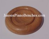 golden oak piano caster cup