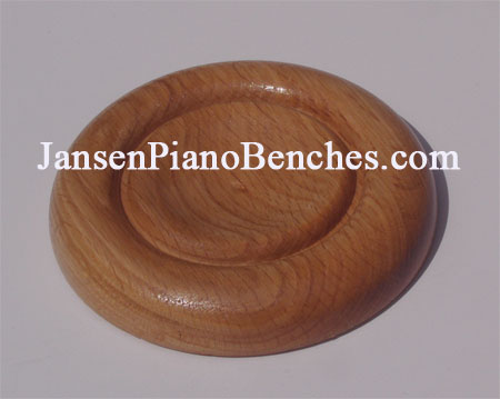 golden oak piano caster cup