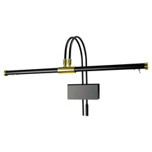 Load image into Gallery viewer, 22&quot; LED Grand Piano Lamp - Black with Brass Accents GPLED22