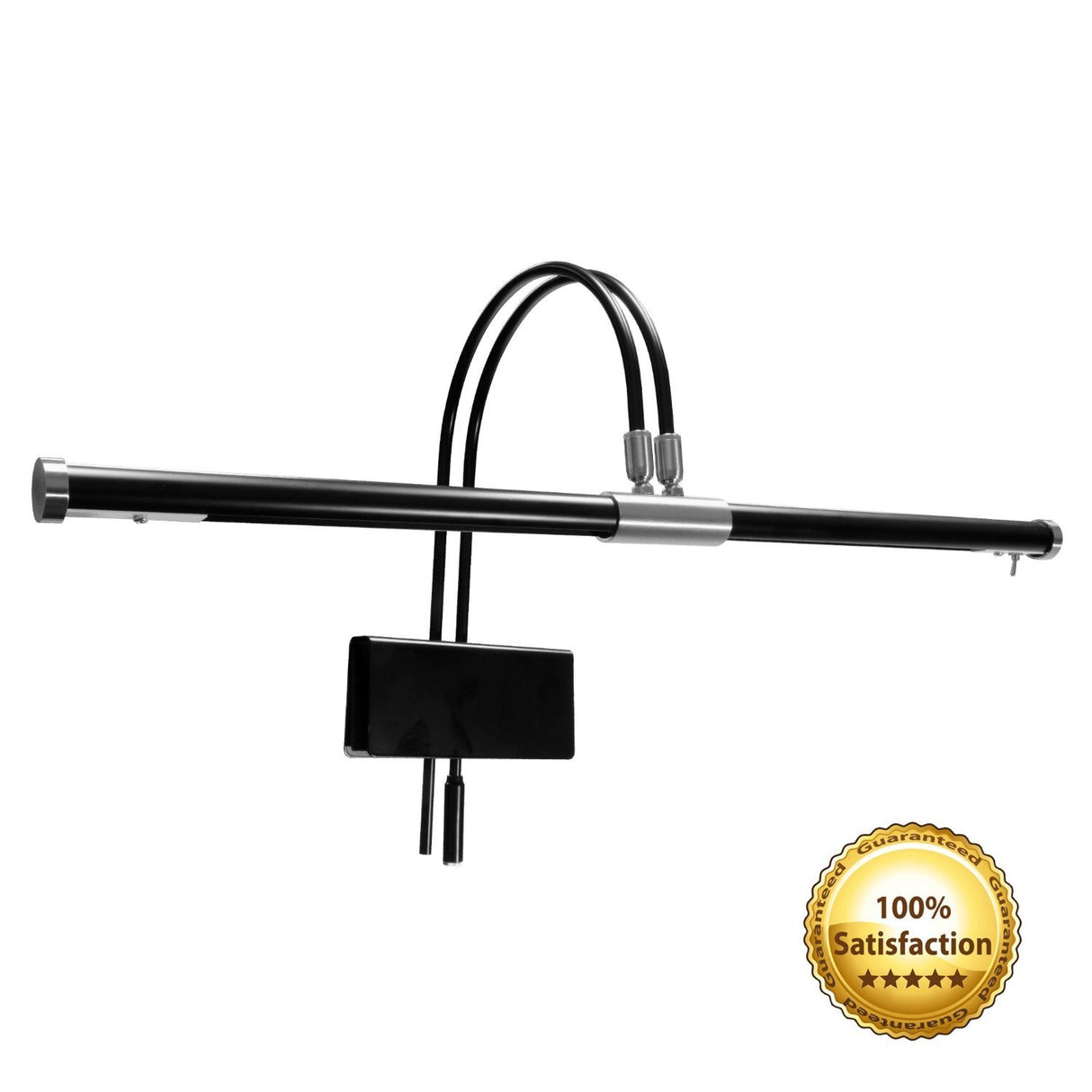 gpled22 black piano lamp with nickel accents GPLED22SND