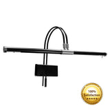 gpled22 black piano lamp with nickel accents GPLED22SND