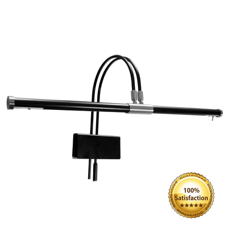 gpled22 black piano lamp with nickel accents GPLED22SND
