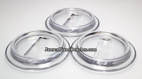 clear lucite grand piano caster cups