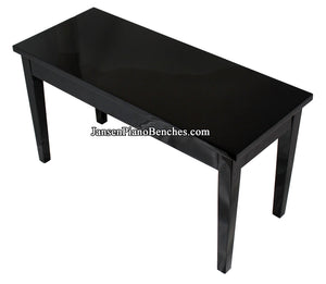 High Polish Black Grand Piano Bench with Sheet Music Compartment