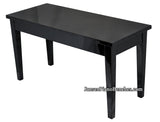 duet grand piano bench black wood top