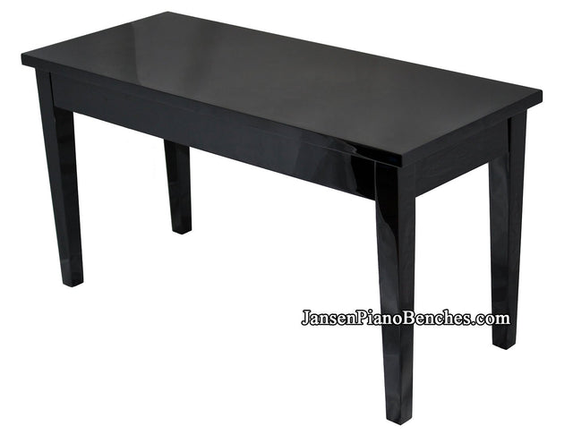 duet grand piano bench black wood top