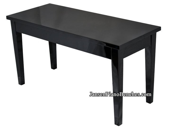 grand piano bench wood top high polish ebony