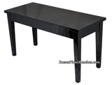 High Polish Black Grand Piano Bench with Sheet Music Compartment