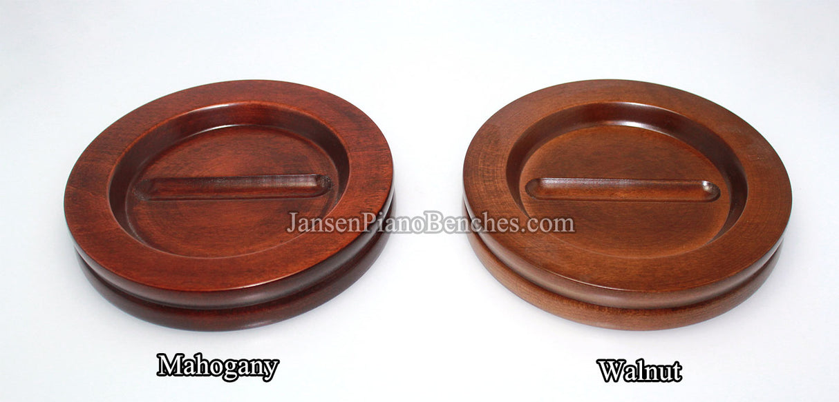 grand piano caster cups walnut and mahogany finish