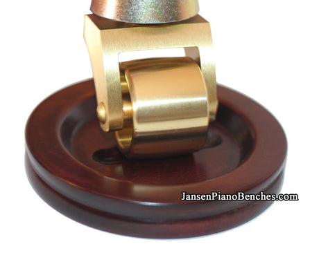 grand piano caster cups satin mahogany finish