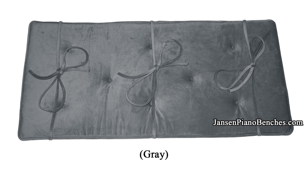 gray piano bench cushion