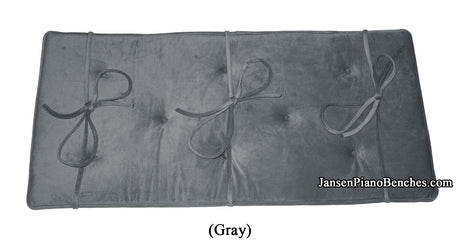 gray piano bench cushion