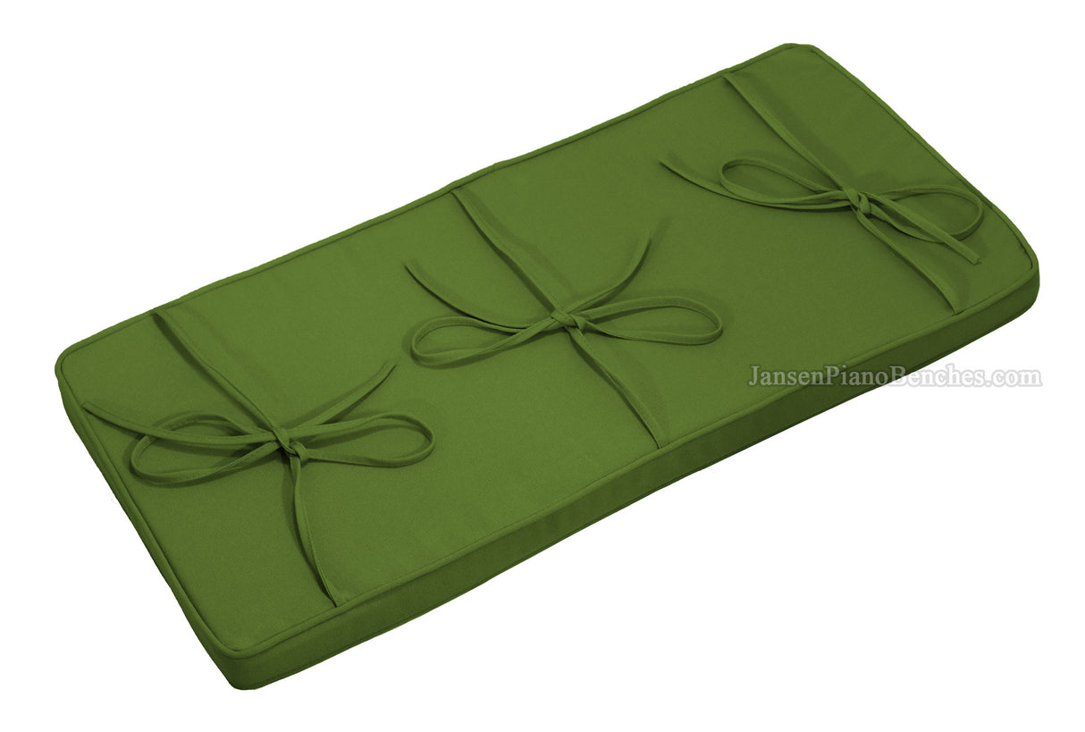 green piano bench cushion