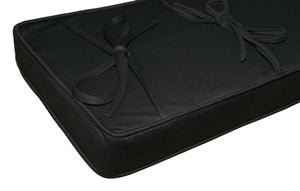 black piano bench pad