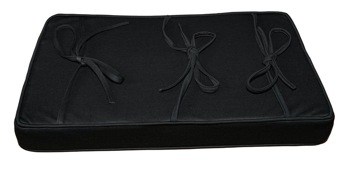 black piano bench cushion
